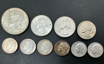 (10) United States Coins, Mostly Silver