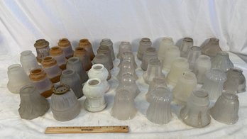 Lot Of Antique Glass Shades