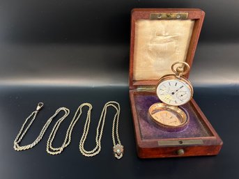 Sandor & Co. Gold Plated Ladies Pocket Watch