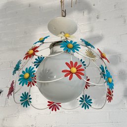 Fun Retro Daisy Ceiling Lamp, C. 1970s