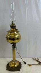 Electrified Bradley & Hubbard Polished Brass Lamp
