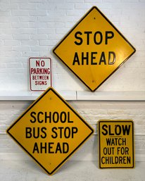 (4) Vintage Metal Street Signs (2) Embossed