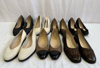 (7) Pairs Women's Salvatore Ferragamo Shoes US 9 And 9 1/2