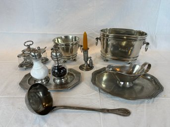 Group Of European Pewter Tablewares