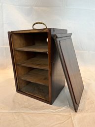 Antique Asian Slide Door Traveling Cabinet