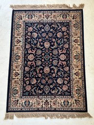 4.3 X 6 Indigo Tabriz Rug, Karastan #747