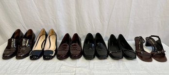 (6) Pairs Women's Prada Leather Shoes EU 39 And 391/2