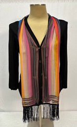 Women's Hermes Black Silk Cardigan EU 40