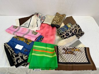 (14) Group Of Women's Silk Scarves