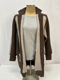 Women's J. Tiktiner Knit Wool Button Up Coat Sz 8