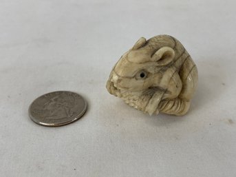 Antique Japanese Netsuke Of A Rat