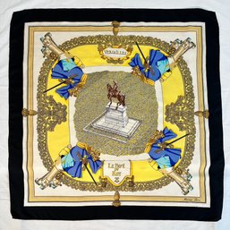 Vintage Hermes Paris Silk Scarf ' Versailles Le Pave Dv Roy'