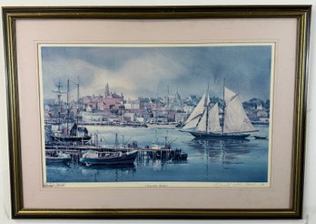 Signed Donald A. Mosher (1945-2014) Gloucester Harbor Print 218/450