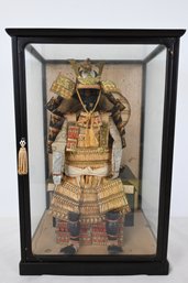 Vintage Japanese Samurai Warrior Doll With Armour In Case