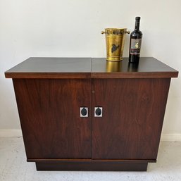 Mid Century Walnut Expandable Server / Bar Cart