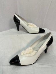 Bruno Magli White Leather High Heels US 9