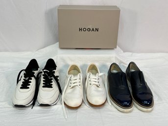 (3) Pairs Women's Hogan Walking Shoes Eu 39 1/2, US 9 1/2, EU 40