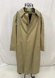 Men's Paul Stuart Tan Long Trench Coat