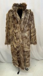 PD Furs Women's Full Length Raccoon Fur Coat