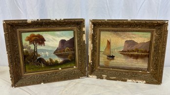 Pair Of Signed J.D. Martini Landscape Paintings