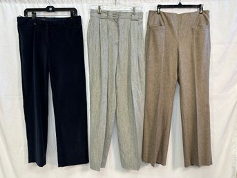 (3) Women's Designer Pants EU 46, US 8 & 10