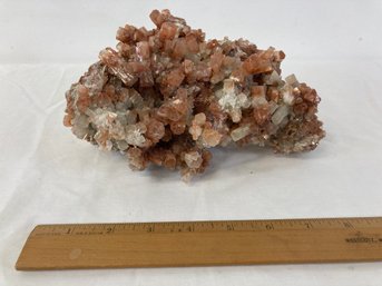 Red Aragonite Crystal Cluster