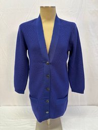 Vintage Women's Salvatore Ferragamo V-neck Wool Cardigan Sweater Sz Small