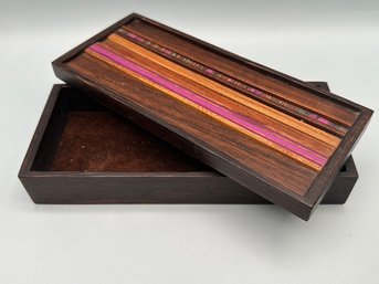 Robert McKeown Rosewood And Inlaid Trinket Box