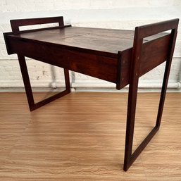 MCM Walnut Sleigh Leg Desk