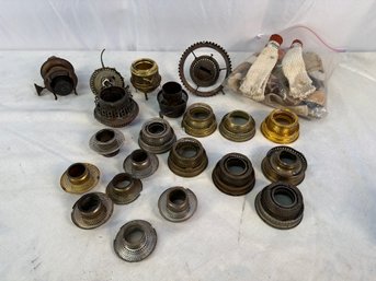 Lot Of Oil Lamp Parts