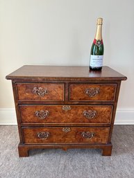 Small Georgian Style Burlwood Bachelors Chest