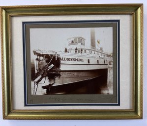 Silver Albumen Photograph, City Of Taunton Steamship After Collision