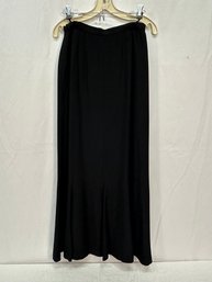 Women's Celine Black Wool Gabardine Long Skirt EU 40