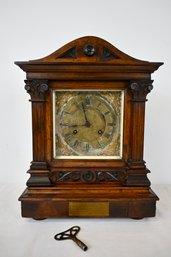 Antique Carved Oak Mantle Clock