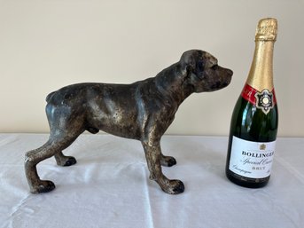 Vintage Cast Iron Boston Terrier Doorstop