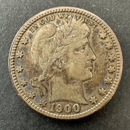 1900 Silver Barber Quarter