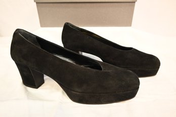 Women's Prada Black Suede Platform Pumps EU 39