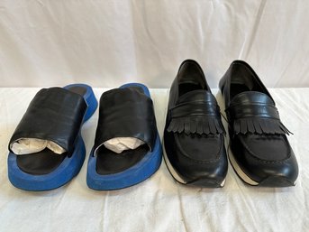 (2) Pairs Women's Jil Sander Shoes EU 39 And 39 1/2