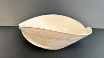 Marge Nicholson Stoneware  White Glaze  Dissected Bowl