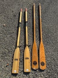 (2) Pair Of Oak Oars