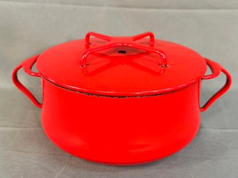 2 Qt. Red Dansk IHQ Kobenstyle Covered Dutch Oven