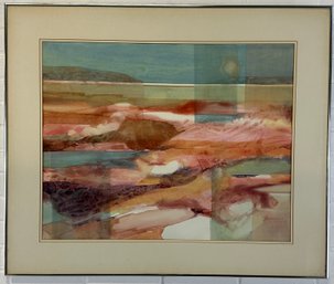 Jean MacFarland (Connecticut, 1928-2015) Abstract Watercolor, Southwestern Landscape