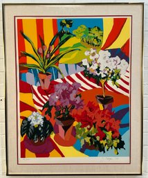 Joanne Cooper (American) 1974 Lithograph Print Of Flowers