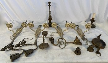 Lot Of Antique Light Fixtures