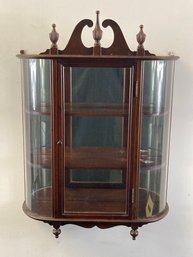 Black Walnut Hanging Curio Cabinet