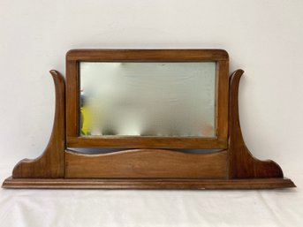 Antique Light Walnut Adjustable Mirror