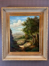 European School Oil On Canvas Landscape Painting