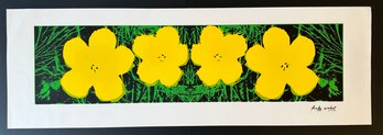 Andy Warhol (American 1928-1987) Silkscreen Print, Yellow Flowers