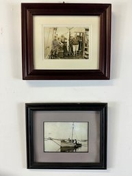 Pair Of Original 1930s Photographs, Block Island Fishing Vessel, MV Carnegie