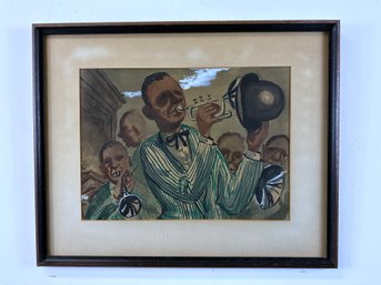 Sidney Kittinger (1921-1997) Watercolor On Paper, Trumpet Players